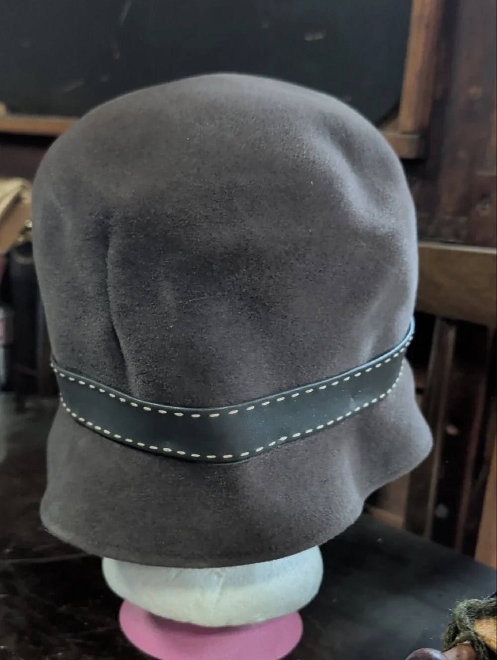 MCM Original Roberta Bernays Hat Brown Wool Felt Bucket Cloche Met Museum Artist